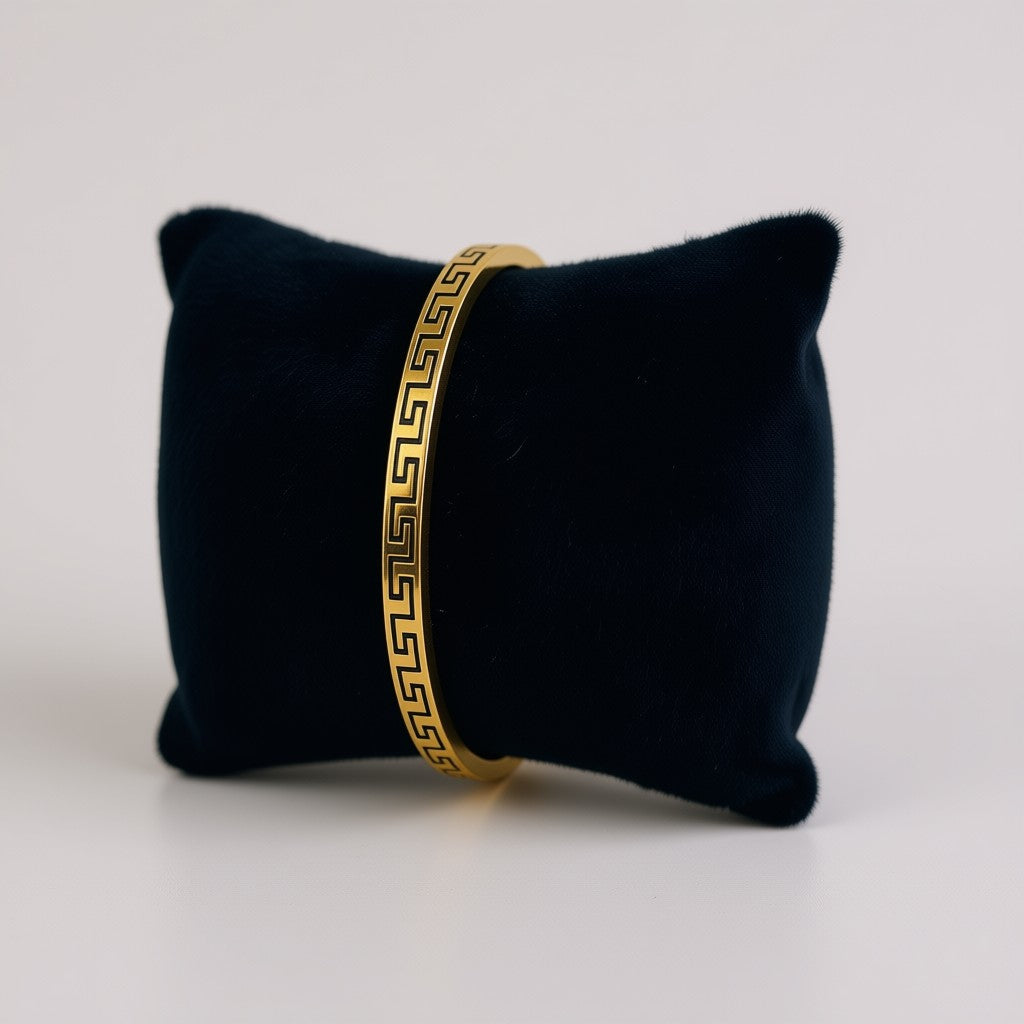 Athenian Greek Key Bangle