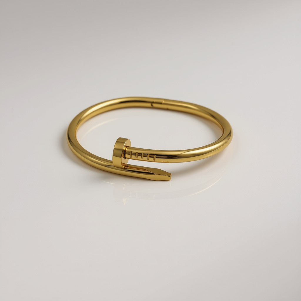 Nail Luxe Gold-Plated Cuff Bangle