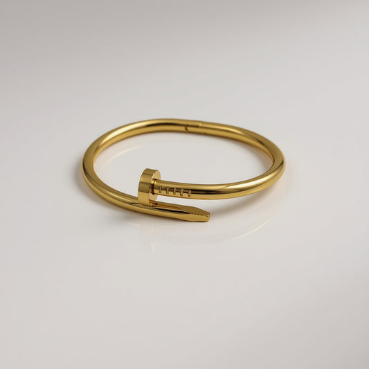Nail Luxe Gold-Plated Cuff Bangle