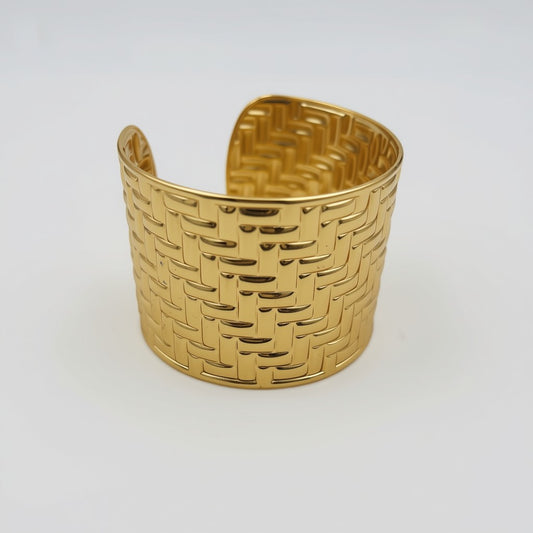 Woven Gold Statement Cuff